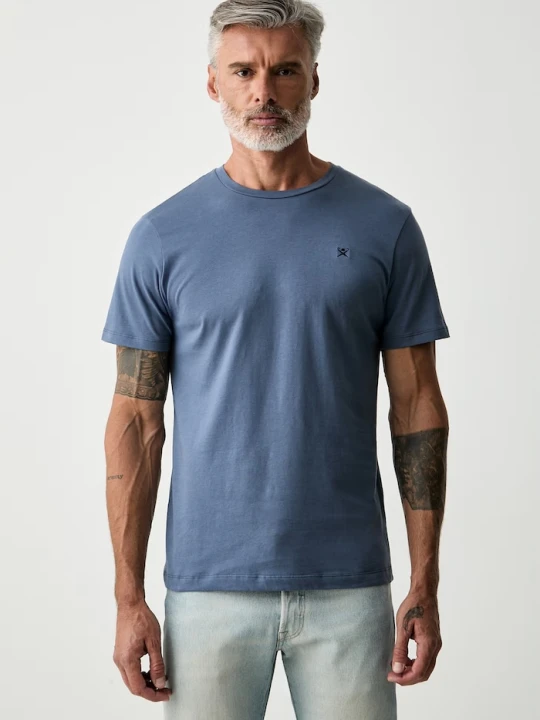 Zdjęcie produktu Hackett London T-shirt męski bawełniany niebieski