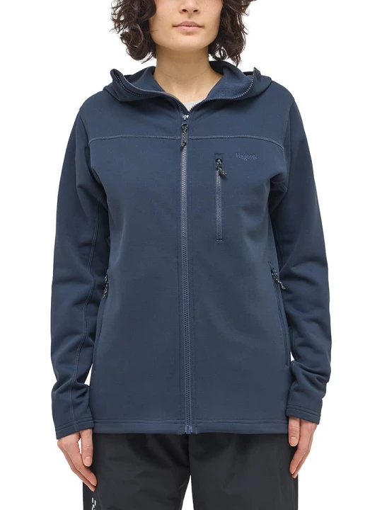Zdjęcie produktu Haglöfs Kurtka polarowa "Rosson Mid Hood" w kolorze granatowym rozmiar: S