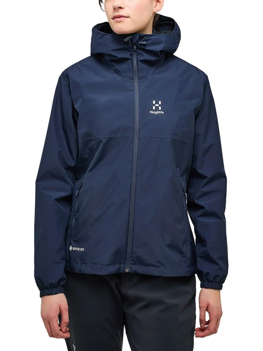 Zdjęcie produktu Haglöfs Kurtka przeciwdeszczowa "Kaise GTX" w kolorze granatowym rozmiar: XS