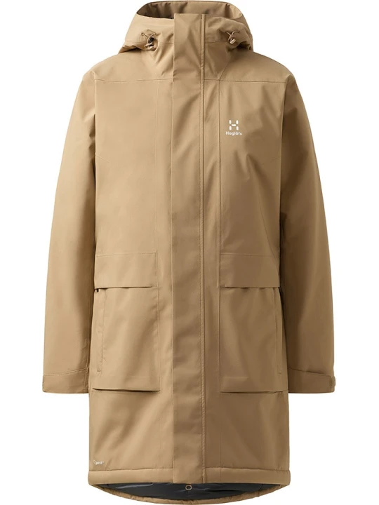 Zdjęcie produktu Haglöfs Parka funkcyjna "Salix Proof Mimic II" w kolorze karmelowym rozmiar: XS