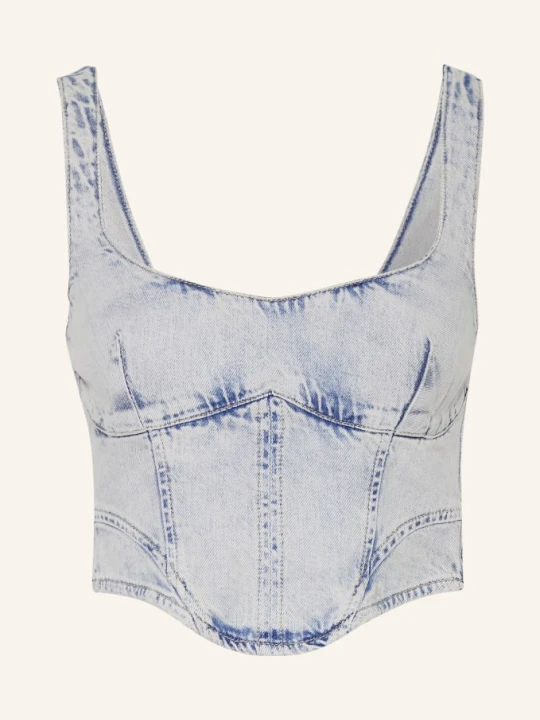 Zdjęcie produktu Haikure Krótki Top Jeansowy Elsie blau NIEBIESKI
