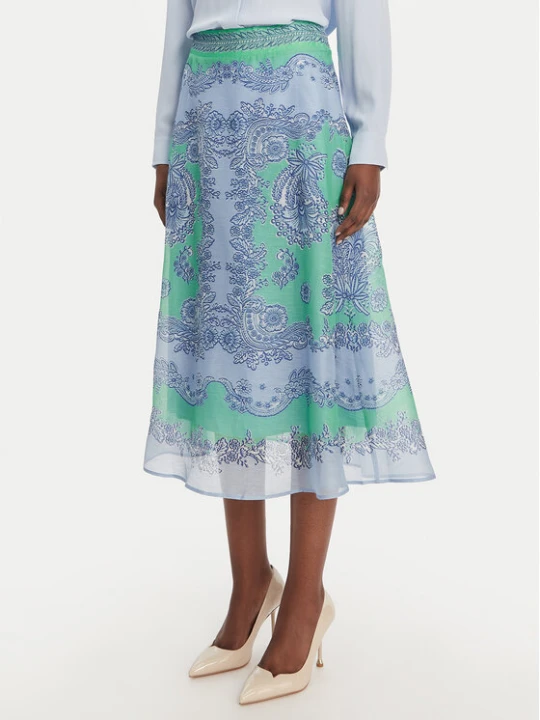 Zdjęcie produktu Hale Bob Spódnica midi with silk Winslow 61LU440A Zielony Regular Fit