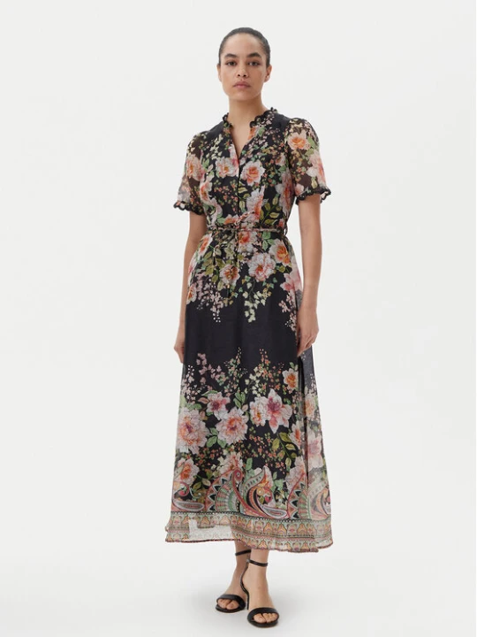 Zdjęcie produktu Hale Bob Sukienka letnia with silk 4YPR654M Czarny Regular Fit