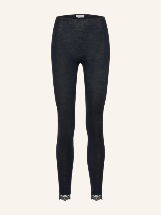 Zdjęcie produktu Hanro Legginsy Typu Lounge Woolen Lace Z Jedwabiem schwarz CZARNY