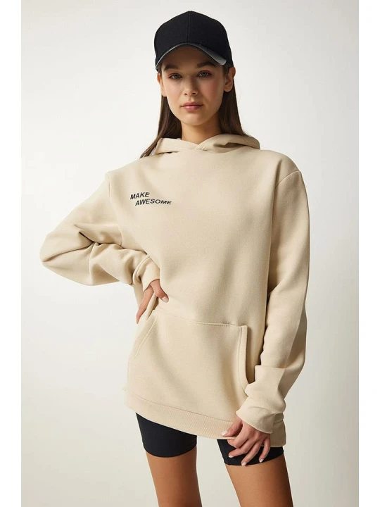 Zdjęcie produktu Happiness Istanbul Bluza w kolorze beżowym rozmiar: 42