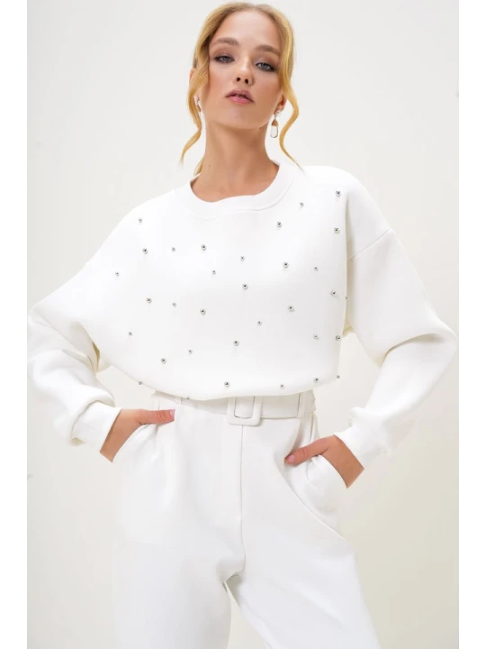 Zdjęcie produktu Happiness Istanbul Bluza w kolorze białym rozmiar: L / XL