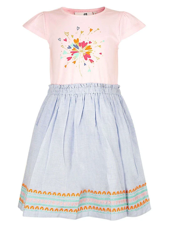 Zdjęcie produktu happy girls by Eisend Sukienka w kolorze błękitno-jasnoróżowym rozmiar: 140