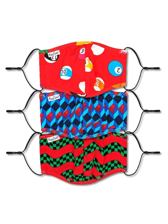 Zdjęcie produktu Happy Socks - Maseczka ochronna wielorazowego użytku (3-PACK)