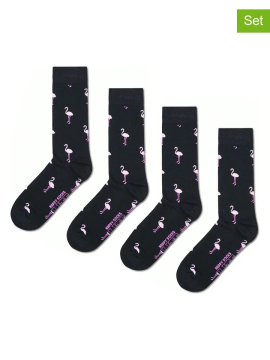 Zdjęcie produktu Happy Socks Skarpety (2 pary) w kolorze czarnym rozmiar: 41-46