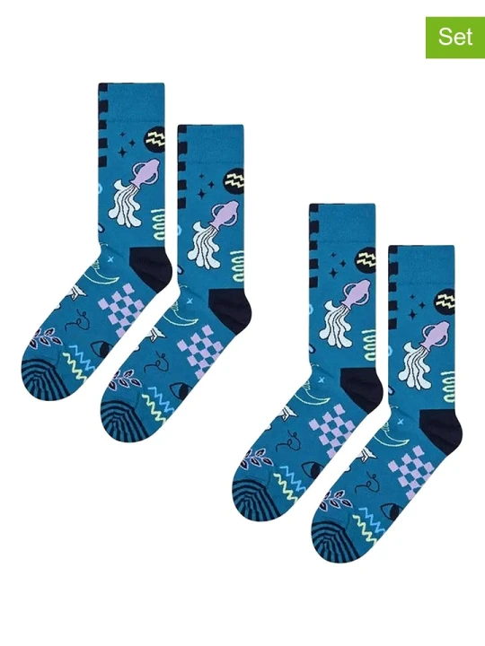 Zdjęcie produktu Happy Socks Skarpety (2 pary) w kolorze niebieskim rozmiar: 36-40