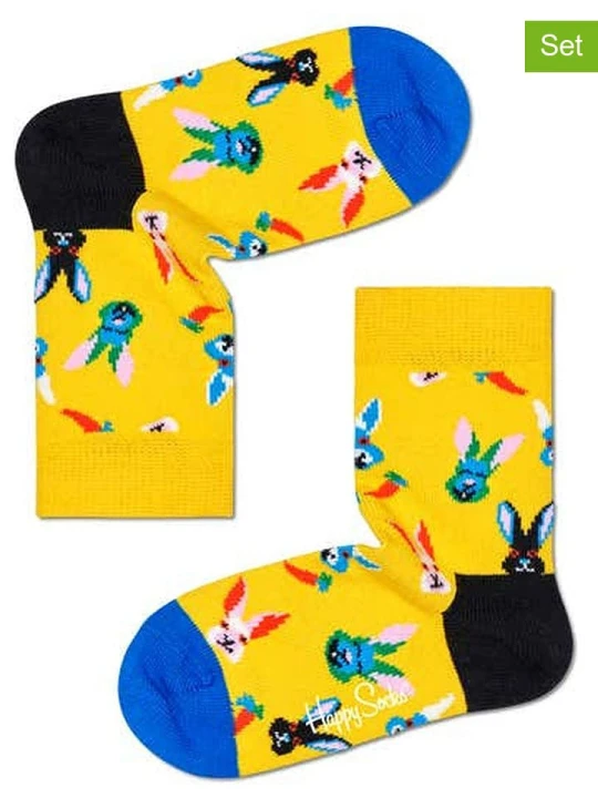 Zdjęcie produktu Happy Socks Skarpety (2 pary) w kolorze żółtym rozmiar: 24-26