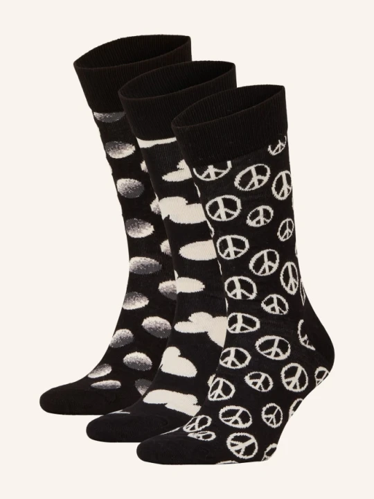 Zdjęcie produktu Happy Socks Skarpety, 3 Pary, Z Pudełkiem Prezentowym schwarz 9000 BLACK