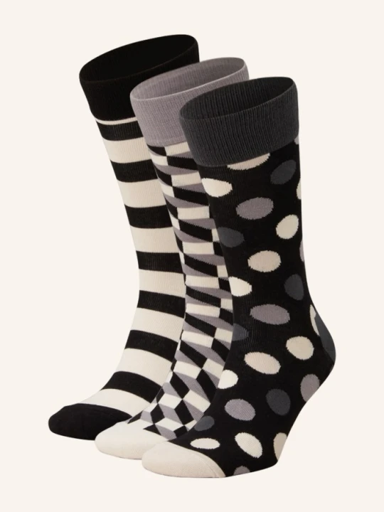 Zdjęcie produktu Happy Socks Skarpety Classic Black & White, 4 Pary, Z Pudełkiem Prezentowym schwarz