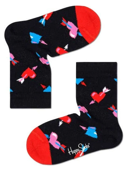Zdjęcie produktu Happy Socks Skarpety "Cupid with heart" w kolorze czarnym ze wzorem rozmiar: 22-24