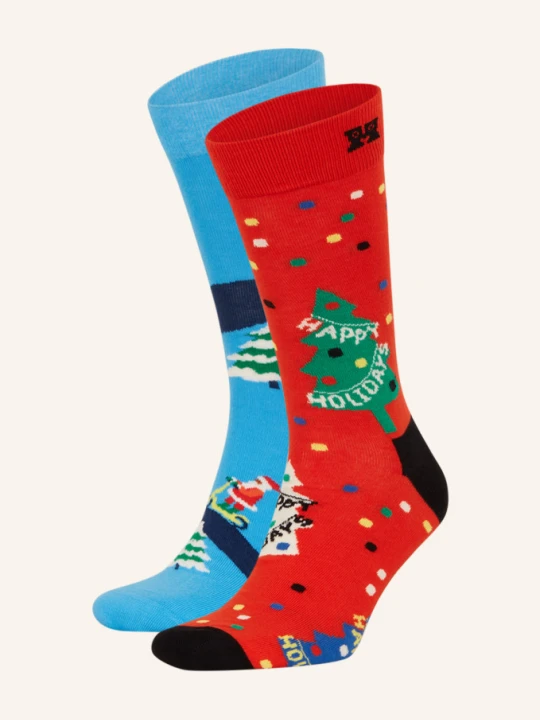 Zdjęcie produktu Happy Socks Skarpety Happy Holiday, 2 Pary, Z Pudełkiem Prezentowym blau