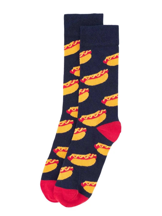 Zdjęcie produktu Happy Socks Skarpety "Hot Dog" w kolorze granatowo-żółtym rozmiar: 41-46