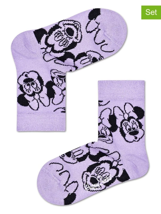 Zdjęcie produktu Happy Socks Skarpety "Minnie" w kolorze fioletowym rozmiar: 33-35