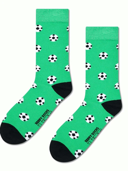 Zdjęcie produktu Happy Socks Skarpety "Soccer" w kolorze zielonym rozmiar: 41-46