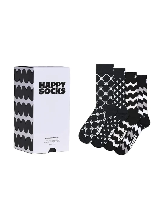 Zdjęcie produktu Happy Socks skarpety z bawełną 4-pack czarny