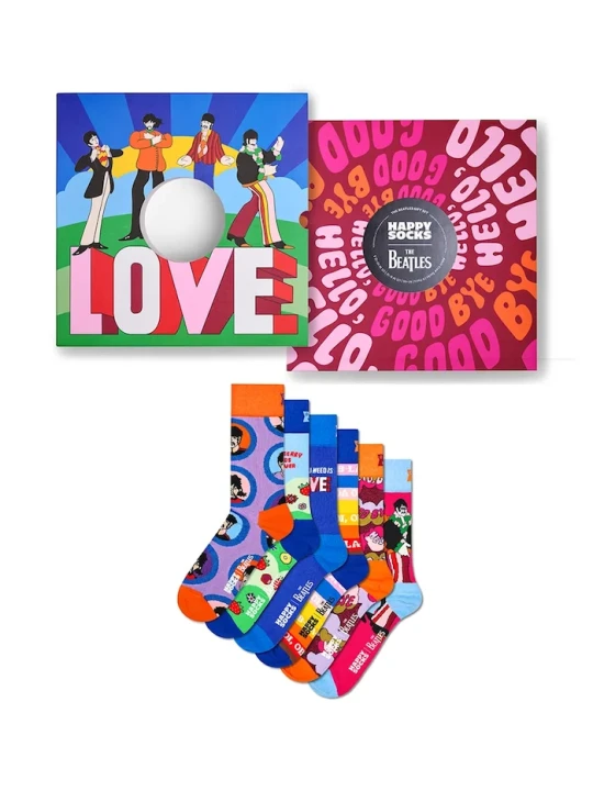 Zdjęcie produktu Happy Socks skarpety z bawełną x BEATLES 6-pack