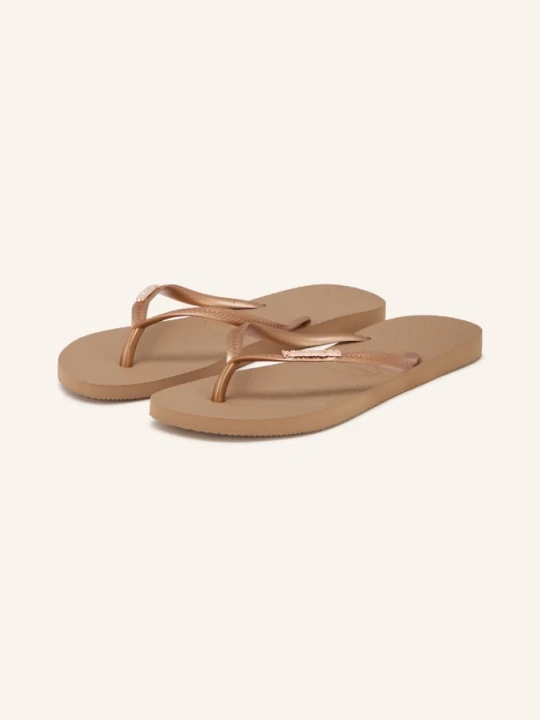 Zdjęcie produktu Havaianas Klapki Slim Logo Metallic rosa BEŻOWY