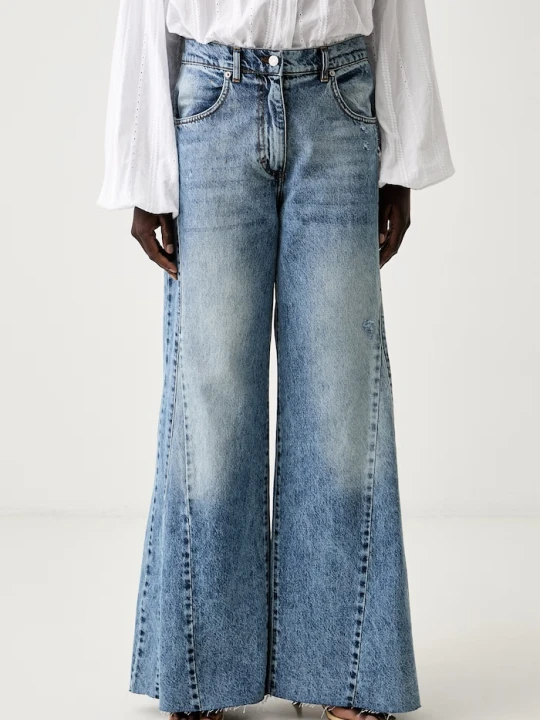 Zdjęcie produktu Haveone jeansy flare damskie niebieski