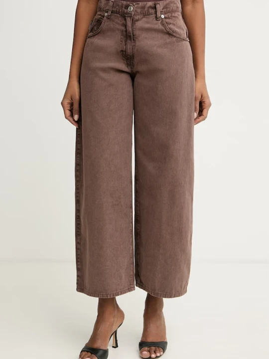Zdjęcie produktu Haveone jeansy relaxed fit damskie brązowy
