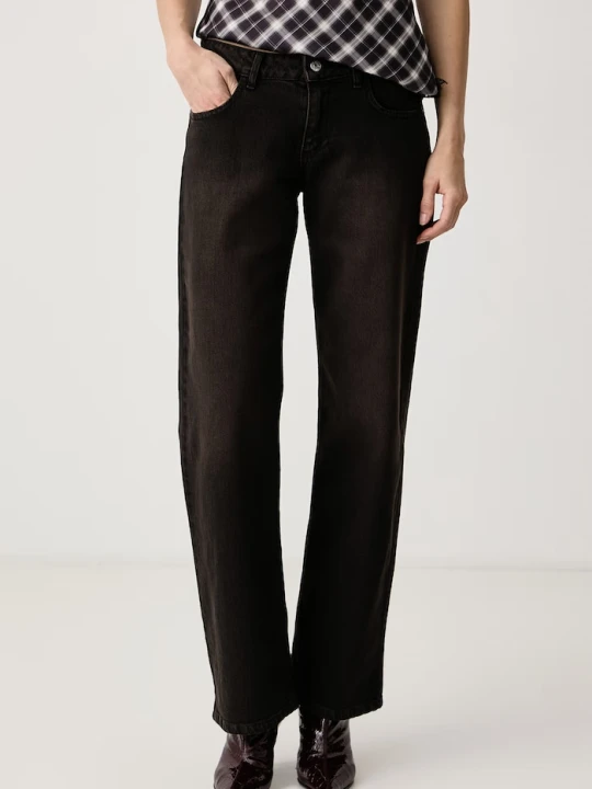 Zdjęcie produktu Haveone jeansy straight damskie brązowy
