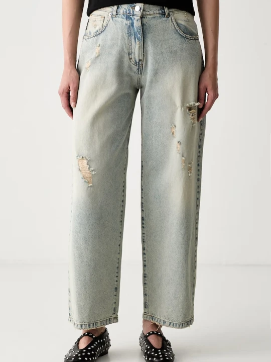 Zdjęcie produktu Haveone jeansy straight damskie niebieski