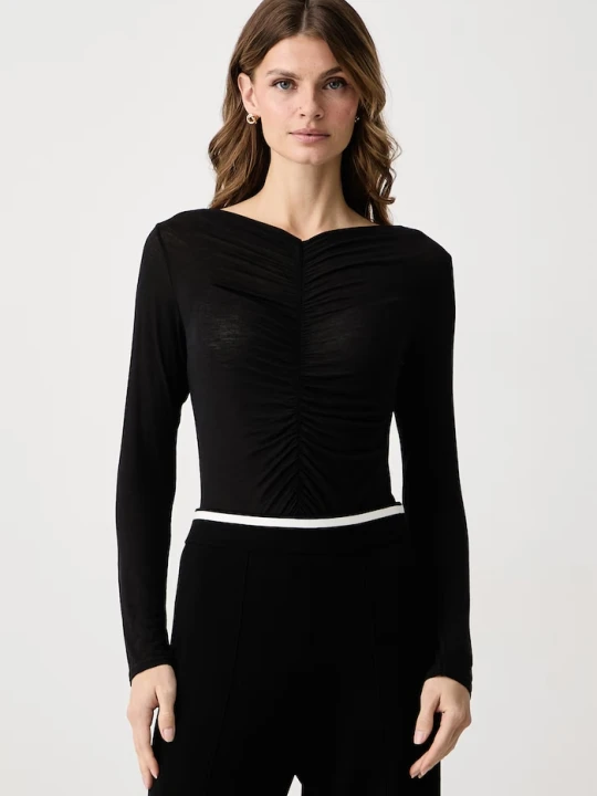 Zdjęcie produktu Haveone longsleeve dziecięcy z wiskozą czarny
