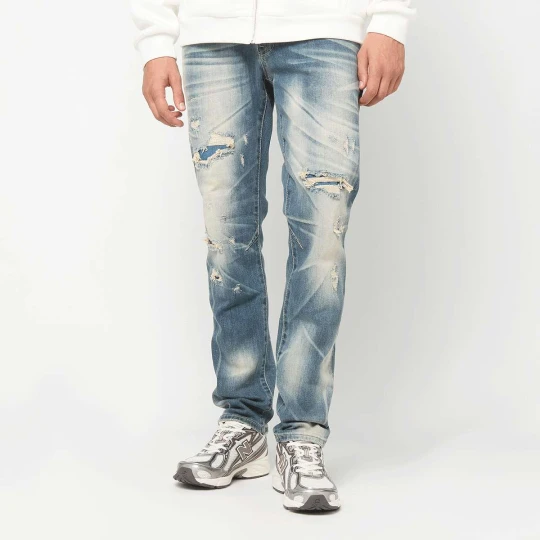 Zdjęcie produktu Haze Effect Washed Jeans Smoke Rise niebieski