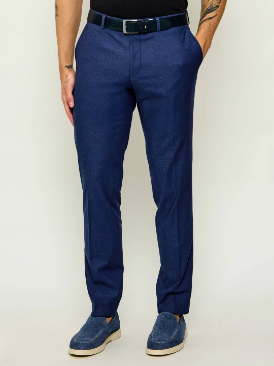 Zdjęcie produktu Hechter Paris Spodnie | Slim Fit | z dodatkiem wełny granatowy