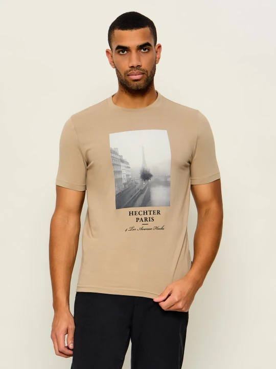Zdjęcie produktu Hechter Paris T-shirt | Regular Fit beżowy