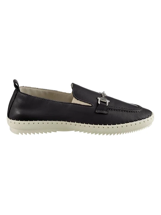 Zdjęcie produktu Heine Skórzane slippersy w kolorze czarnym rozmiar: 38