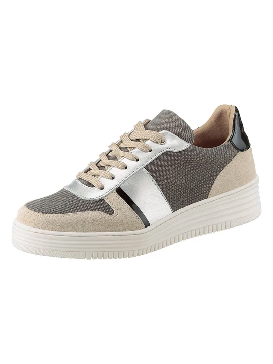 Zdjęcie produktu Heine Skórzane sneakersy w kolorze srebrno-beżowym rozmiar: 40