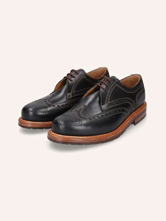 Zdjęcie produktu Heinrich Dinkelacker Sznurowane Botki Janosh K Full-Brogue Fc schwarz CZARNY