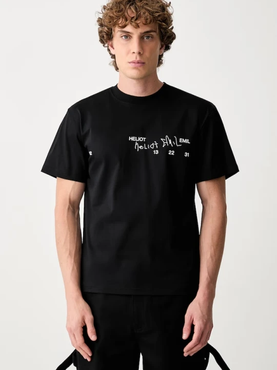 Zdjęcie produktu HELIOT EMIL T-shirt męski bawełniany czarny