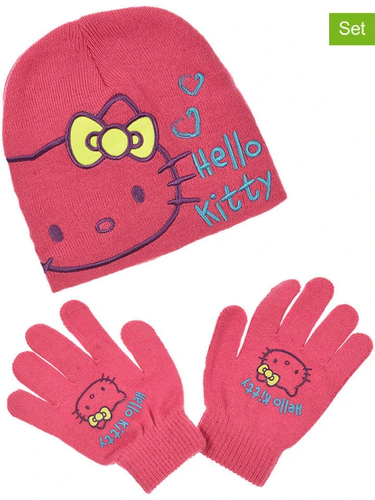 Zdjęcie produktu Hello Kitty 2-częściowy zestaw "Hello Kitty" w kolorze różowym rozmiar: 54 cm