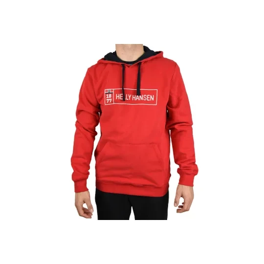 Zdjęcie produktu Helly Hansen 1877 Hoodie 53338-111, Męskie, Czerwone, bluzy, bawełna, rozmiar: M