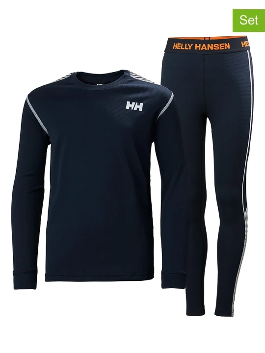 Zdjęcie produktu Helly Hansen 2-częściowy zestaw bielizny funkcyjnej "Lifa" w kolorze granatowym rozmiar: 152