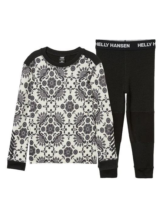 Zdjęcie produktu Helly Hansen 2-częściowy zestaw funkcyjny "Lifa" w kolorze czarno-białym rozmiar: 128