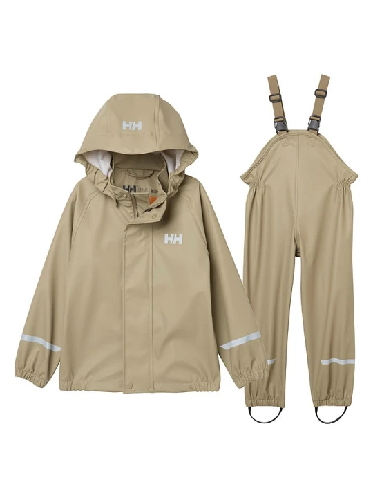 Zdjęcie produktu Helly Hansen 2-częściowy zestaw przeciwdeszczowy "Bergen 2.0" w kolorze beżowym rozmiar: 128