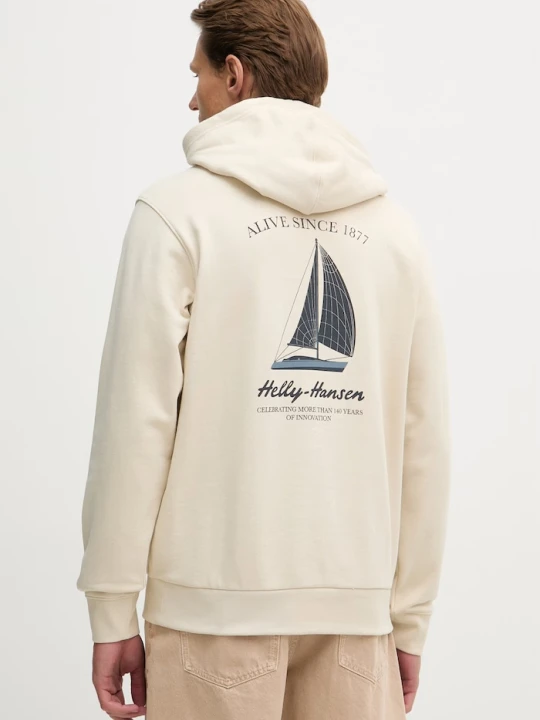 Zdjęcie produktu Helly Hansen bluza męska bawełniana SHORELINE beżowy