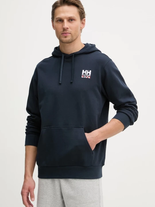 Zdjęcie produktu Helly Hansen bluza męska bawełniana SHORELINE granatowy