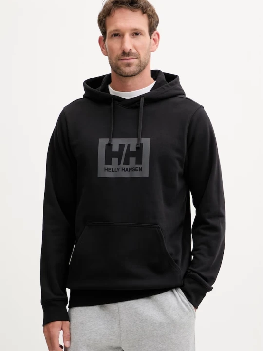 Zdjęcie produktu Helly Hansen bluza z kapturem męska bawełniana HH BOX czarny