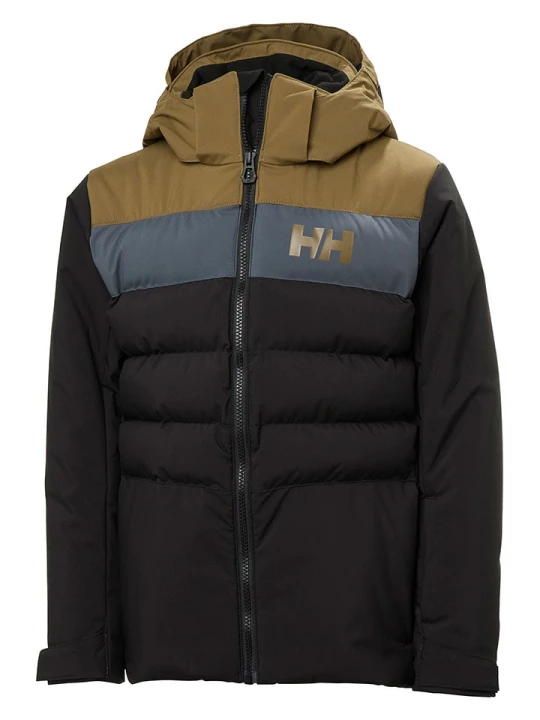 Zdjęcie produktu Helly Hansen Kurtka narciarska "Cyclone" w kolorze brązowo-szaro-czarnym rozmiar: 134