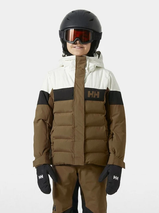 Zdjęcie produktu Helly Hansen Kurtka narciarska "Diamond" w kolorze kremowo-oliwkowym rozmiar: 164