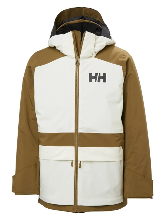 Zdjęcie produktu Helly Hansen Kurtka narciarska "Stellar" w kolorze kremowo-oliwkowym rozmiar: 152