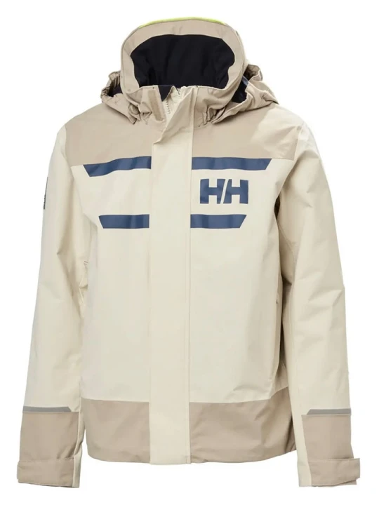 Zdjęcie produktu Helly Hansen Kurtka przeciwdeszczowa "Salt Port 2.0" w kolorze kremowym rozmiar: 146