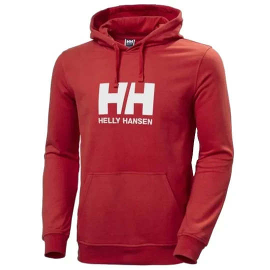 Zdjęcie produktu Helly Hansen Logo Hoodie 33977-163, Męskie, Czerwone, bluzy, bawełna, rozmiar: L
